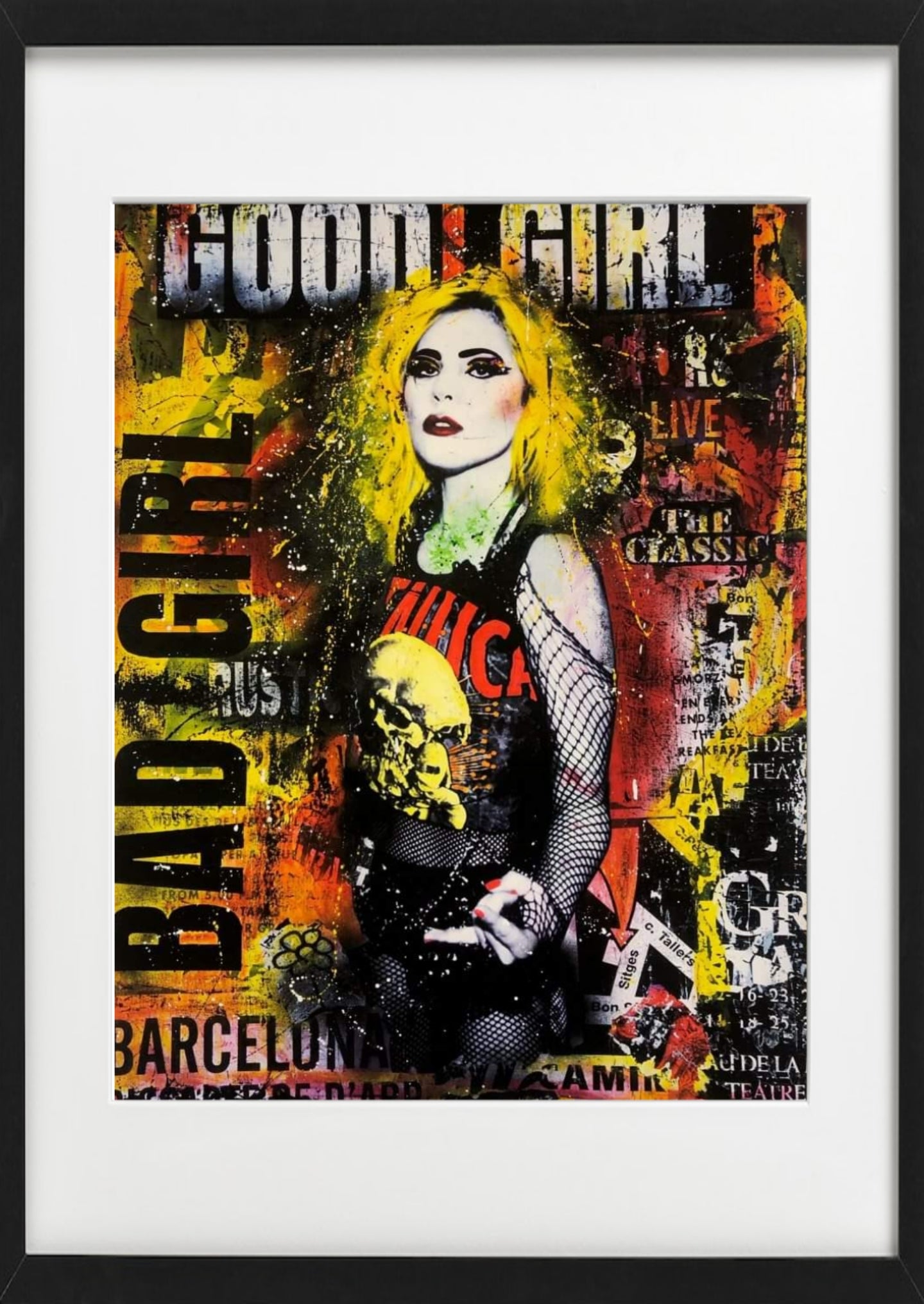 Fru Bugge - Good girl/Bad girl, Hilde Bugged, bugge, Metallica, KUnsttrykk, poppet, Fineart, kunstgalleri, Boligmesse, Boligmesse Hellerudsletta,