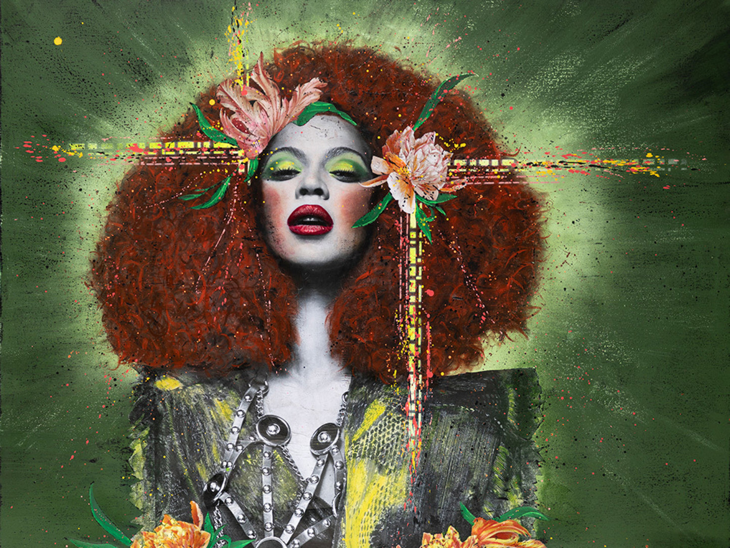 Beyoncé av Fru Bugge. Dette trykket er svært populært og elsket av de som liker pop art. Perket konfrimasjonsgave eller gave til brudeparet. Galleri2b har et stort utvalg av pop art og streetart
