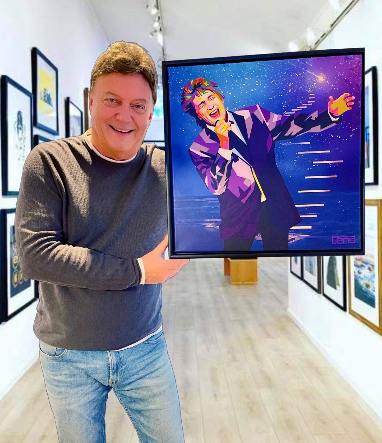 Torbjørn Endrerud " Rod Stewart" Tendert, Popart, Boligmesse, Boligmesse Hellerudsletta, Kunsttrykk, fineart, kunstgalleri