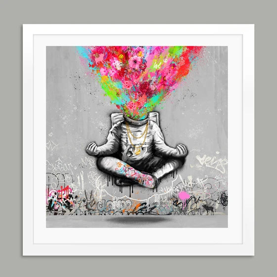 Rino Larsen, Astronaut kunst, kunsttrykk, Fineart, Rino, boligmessen Hellerudsletta, Galleri2b, Valentinesday, Valentinesgave, Bank og Larsen med Fru Bugge i bagasjen.