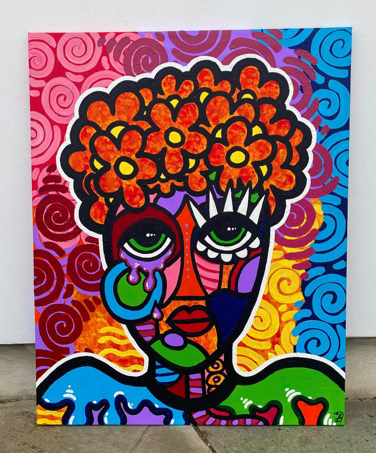Stort maleri "Lisa" - Desigual kolleksjonen - Lavrans Borgen