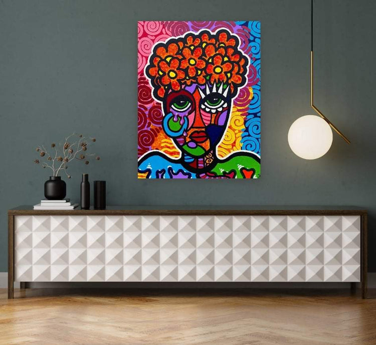 Stort maleri "Lisa" - Desigual kolleksjonen - Lavrans Borgen