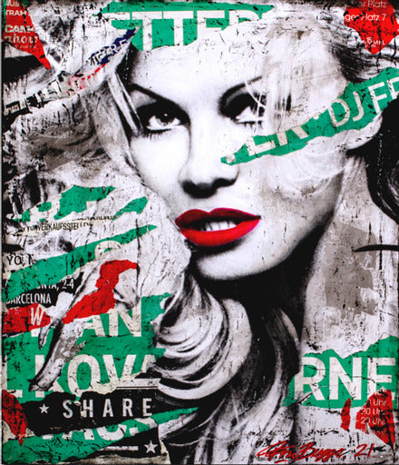Fru Bugge, Pamela, Pamela Anderson, KUnsttrykk, Original av Fru bugege, Popart, Boligmesse, Boligmesse Helllerusletta, Fineart, Kunstgalleri, Galleri,