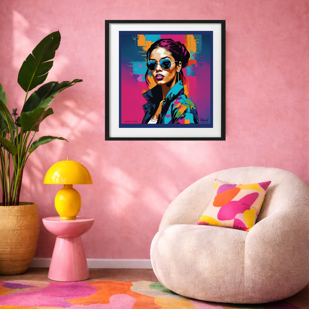 POpart trykket Dear Martha vist i miljø