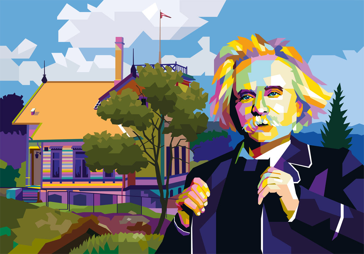 Torbjørn Endrerud (Tendart) "Edvard Grieg", digitalt grafisk kunstverk