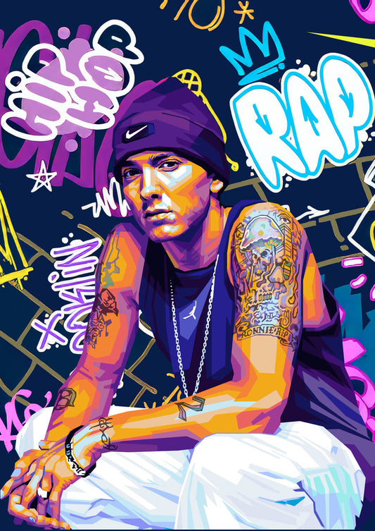 Torbjørn Endrerud (Tendart) "Eminem", digitalt grafisk kunstverk av rapperen Eminem