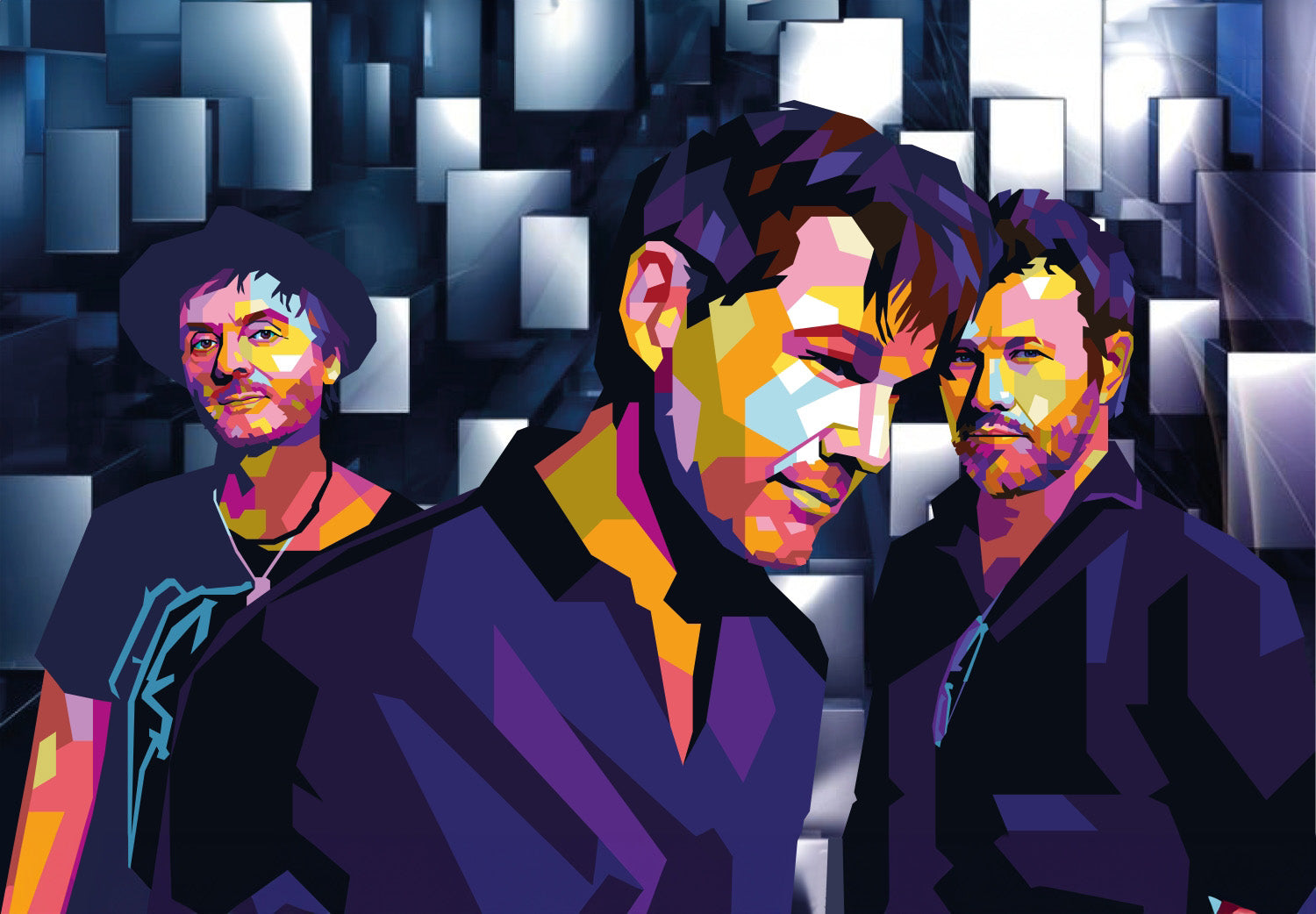 Torbjørn Endrerud (Tendart) "A-HA", digitalt grafisk kunstverk av det norske bandet a-ha