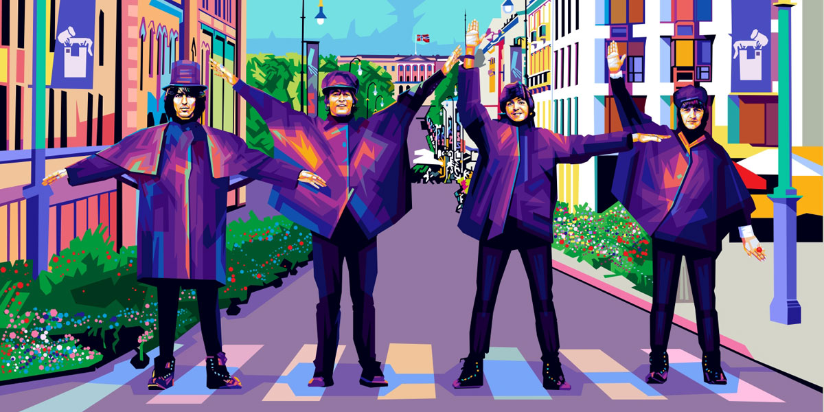 Torbjørn Endrerud (Tendart) "Help", digitalt grafisk kunstverk inspirert av The Beatles
