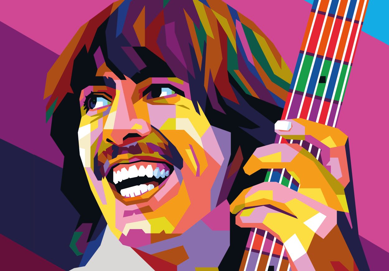 Torbjørn Endrerud (Tendart) "George Harrison", digitalt grafisk kunstverk