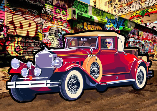 Torbjørn Endrerud (Tendart) "Day Tripper", digitalt grafisk kunstverk inspirert av The Beatles