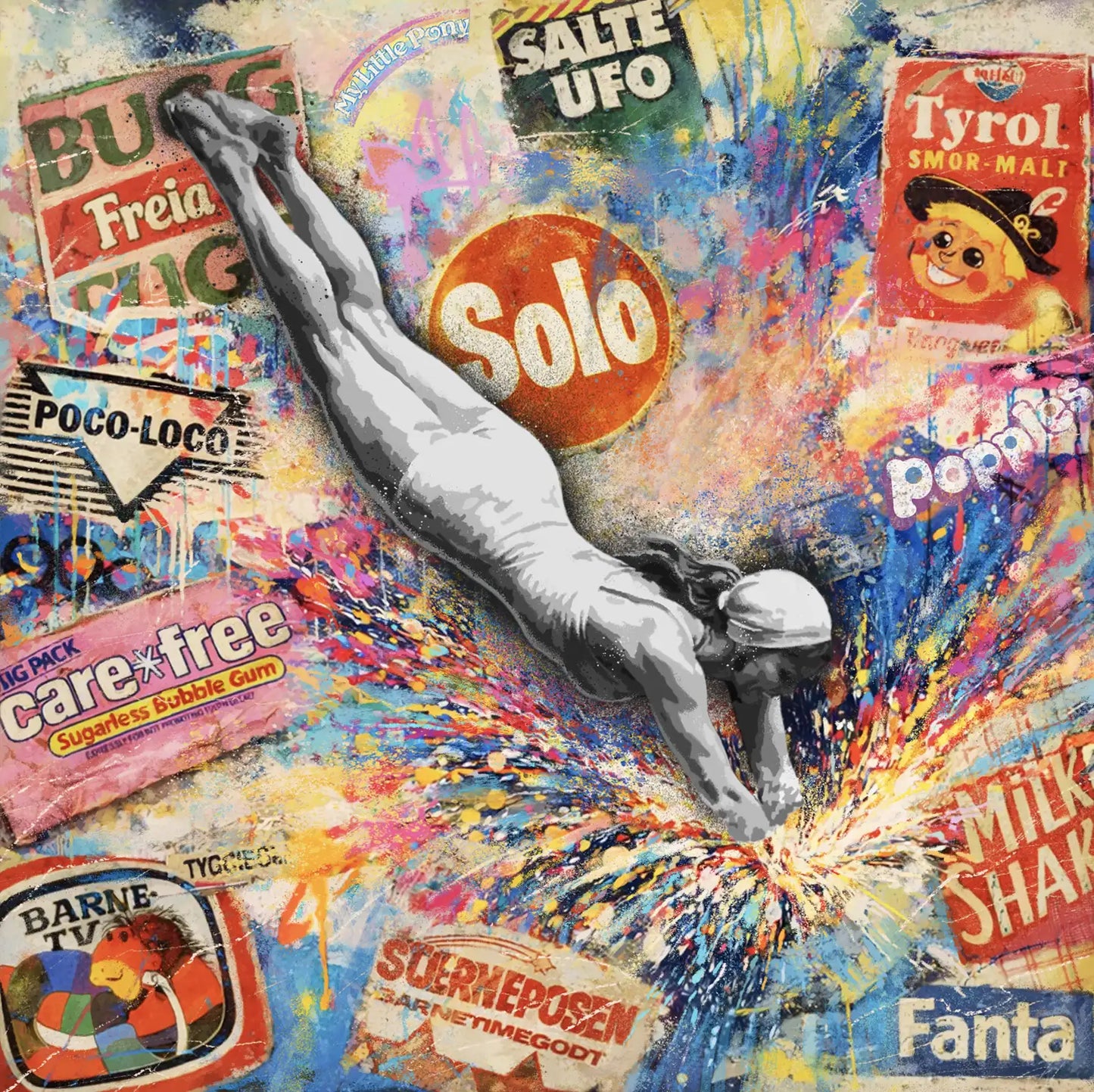 Kunsttrykk av popart kunstneren Rino Larsen