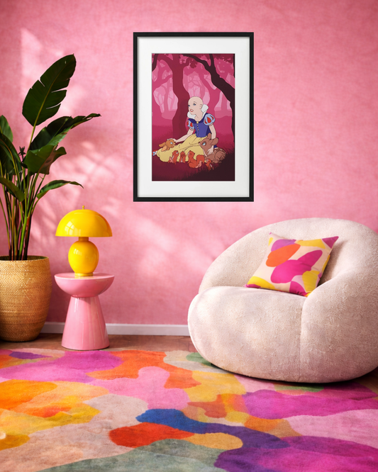 Popart av kunstneren Ronny Bank. Her ser du kunstverket fairest of them all