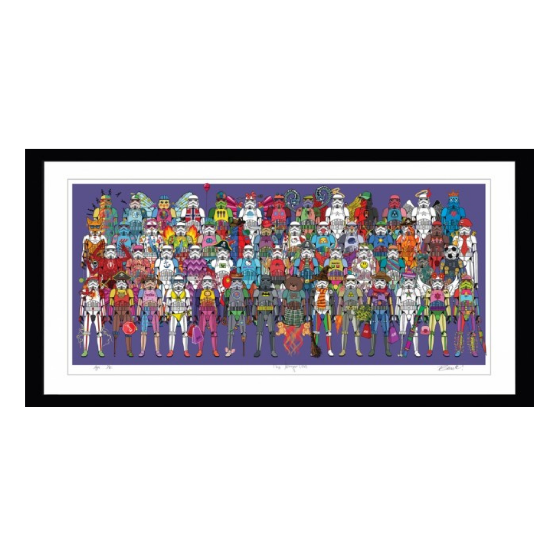 Her ser du Kunsttrykk "The Trooperlove" i ramme av den populære popart kunstneren Ronny Bank. 