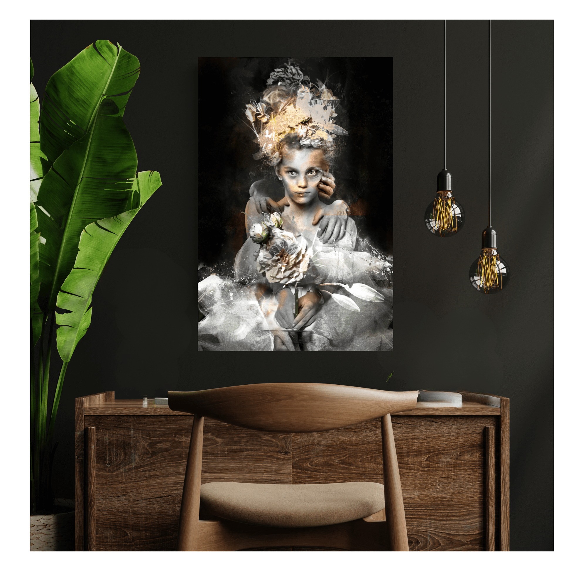 Bilde av "A Silent Grip on Grace" – kunstverk av Eline Madsen laget av Eline Madsen, popart kunst fra Galleri2b