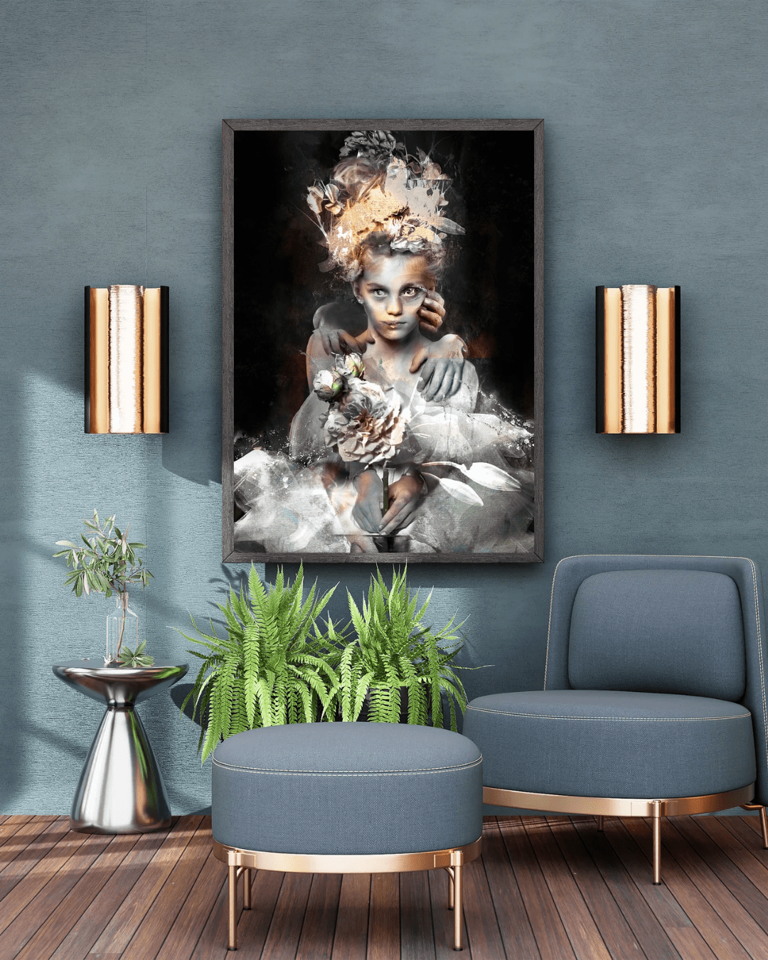 Bilde av "A Silent Grip on Grace" – kunstverk av Eline Madsen laget av Eline Madsen, popart kunst fra Galleri2b