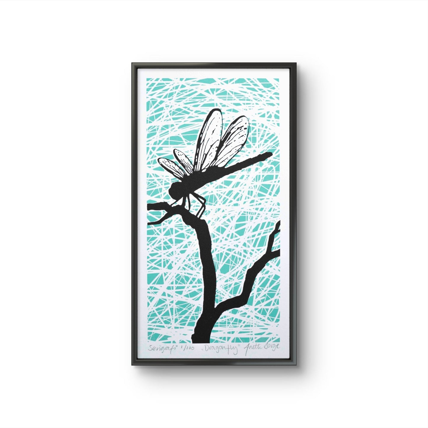 Bilde av Anette Borge "Dragonfly" laget av Anette Borge, popart kunst fra Galleri2b