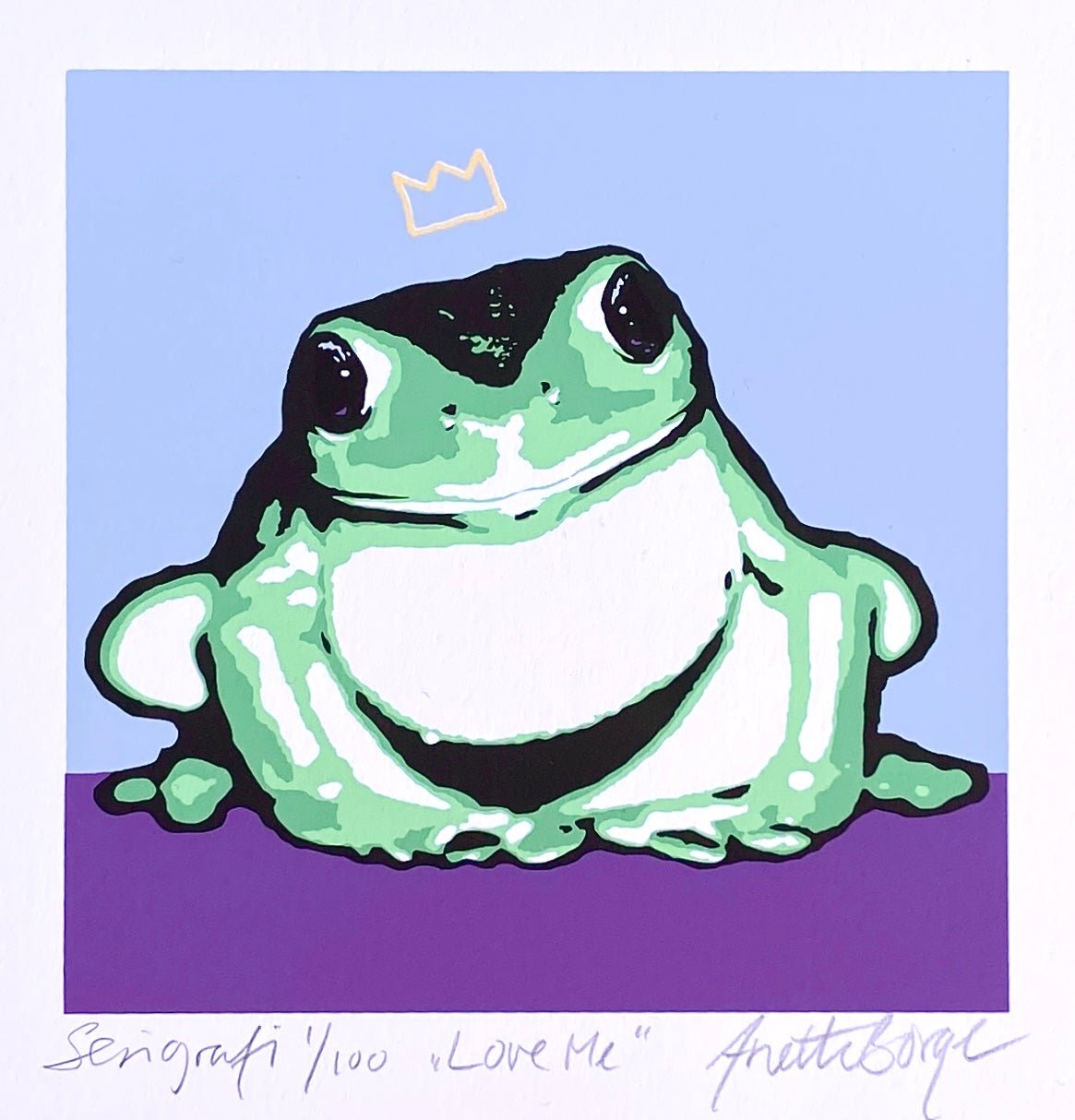 Bilde av Anette Borge "Love me" laget av Anette Borge, popart kunst fra Galleri2b