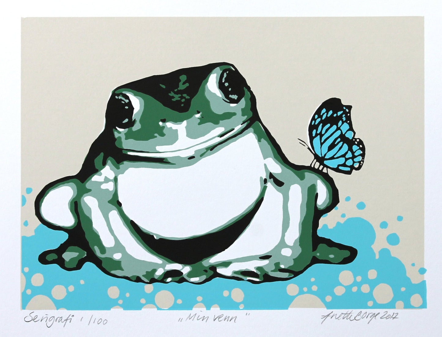 Bilde av Anette Borge "Min venn" laget av Anette Borge, popart kunst fra Galleri2b