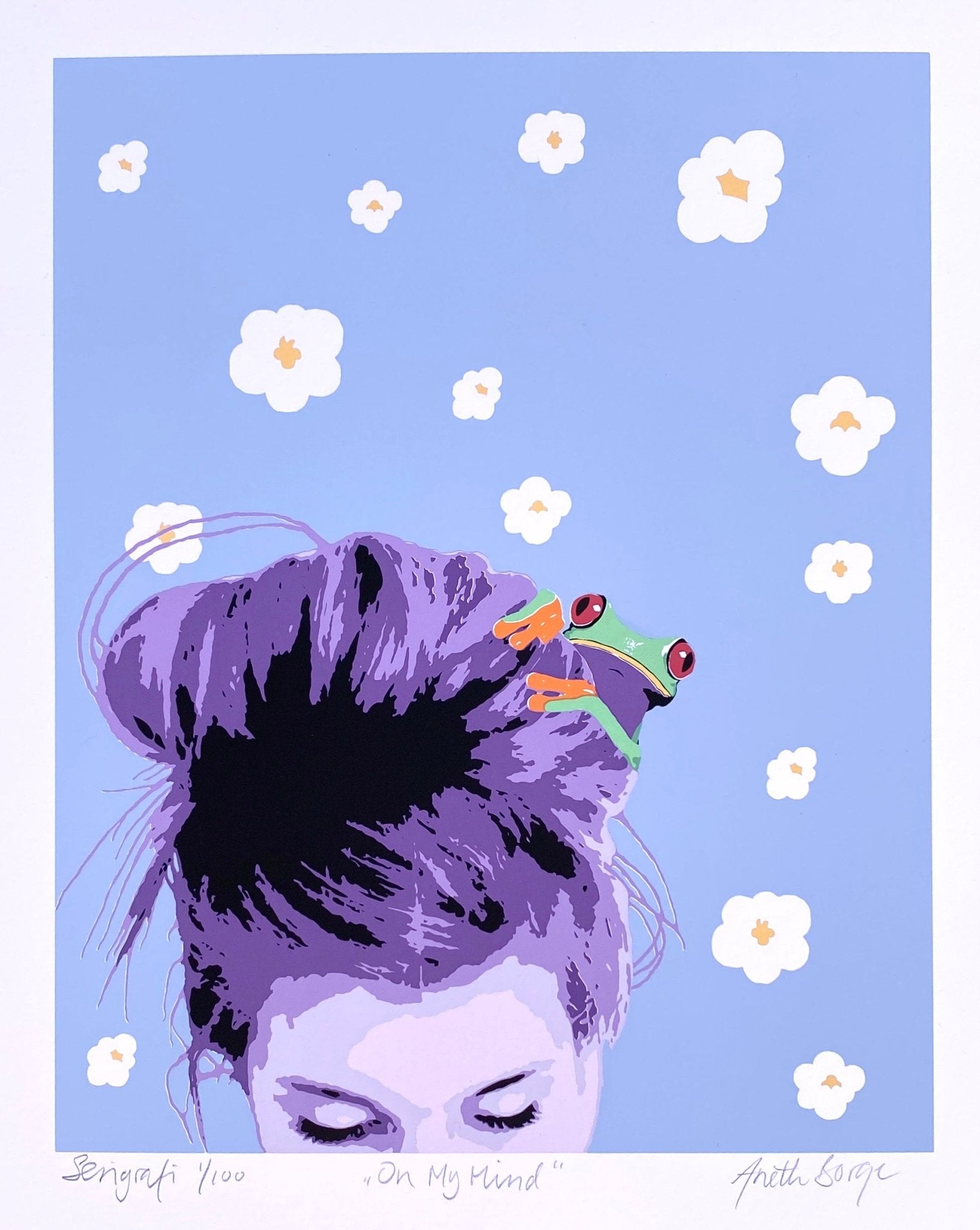 Bilde av Anette Borge "On my mind" laget av Anette Borge, popart kunst fra Galleri2b