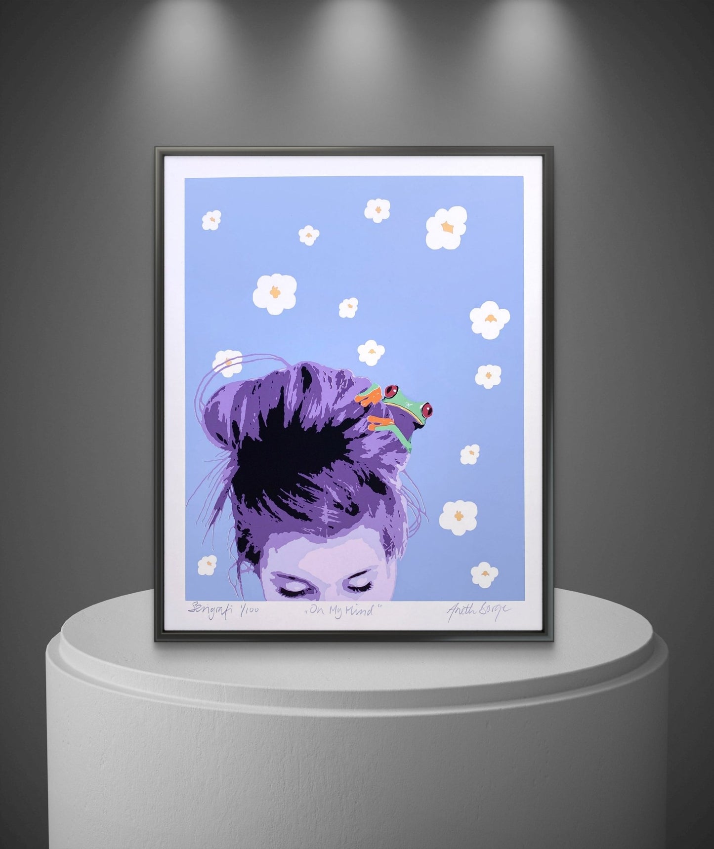 Bilde av Anette Borge "On my mind" laget av Anette Borge, popart kunst fra Galleri2b