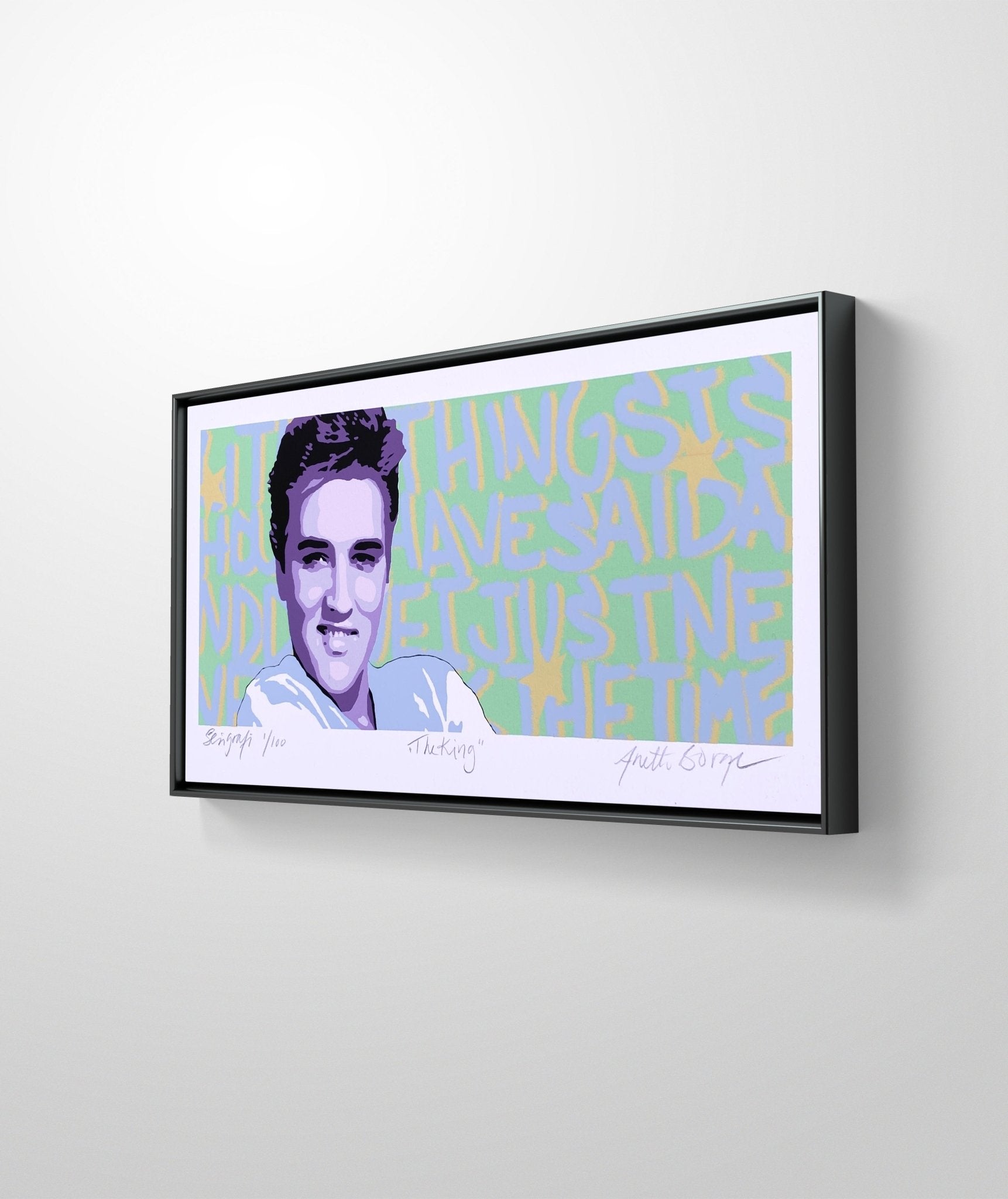 Bilde av Anette Borge "The king" laget av Anette Borge, popart kunst fra Galleri2b