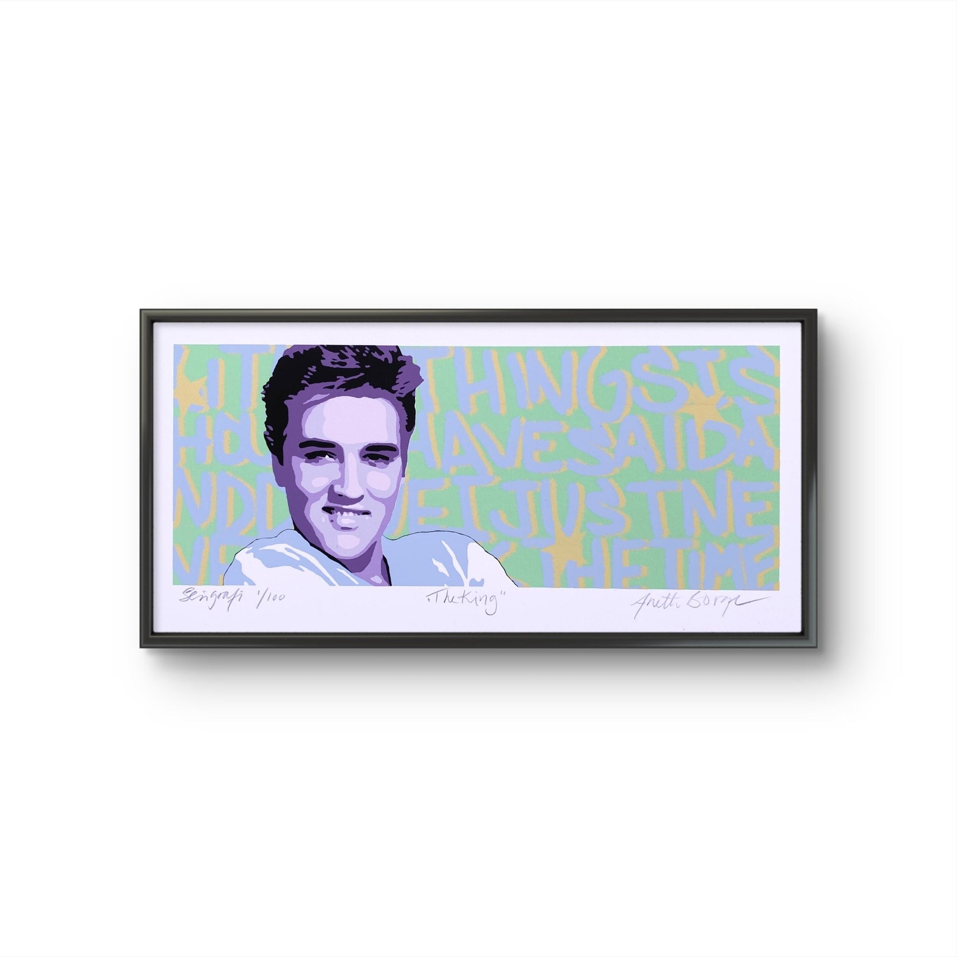 Bilde av Anette Borge "The king" laget av Anette Borge, popart kunst fra Galleri2b