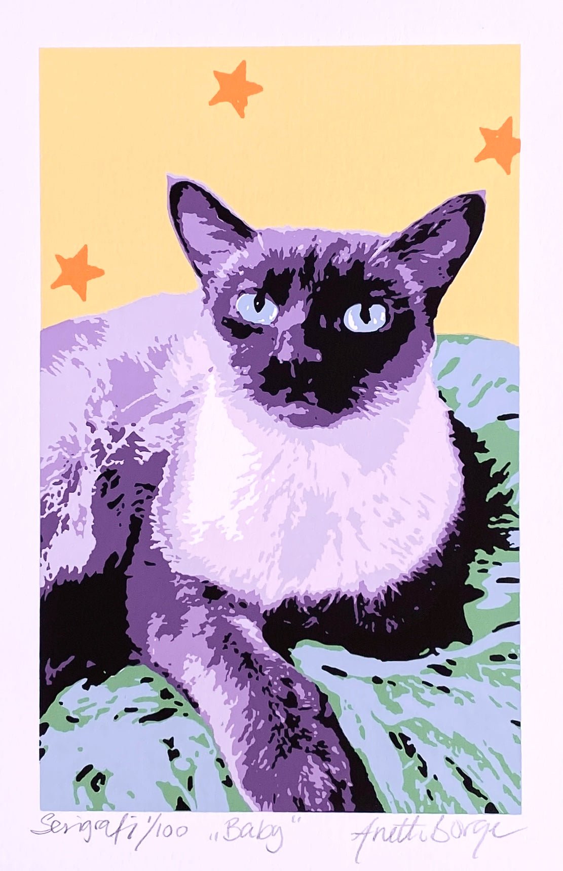 Bilde av Anette Borge"Baby" laget av Anette Borge, popart kunst fra Galleri2b