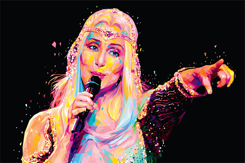 Torbjørn Endrerud (Tendart) "Cher", digitalt grafisk kunstverk av artisten Cher