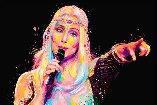Torbjørn Endrerud (Tendart) "Cher", digitalt grafisk kunstverk av artisten Cher
