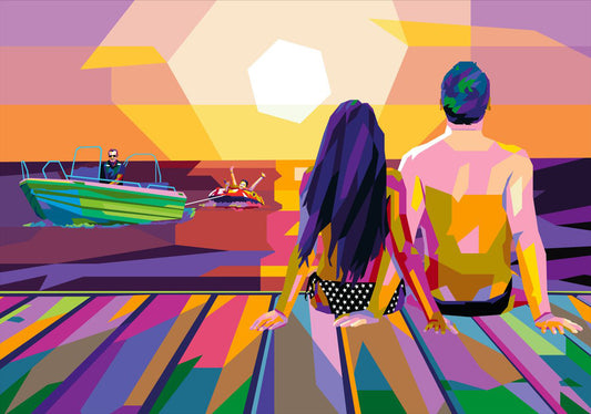 Torbjørn Endrerud (Tendart) "Good Day Sunshine", digitalt grafisk kunstverk inspirert av The Beatles