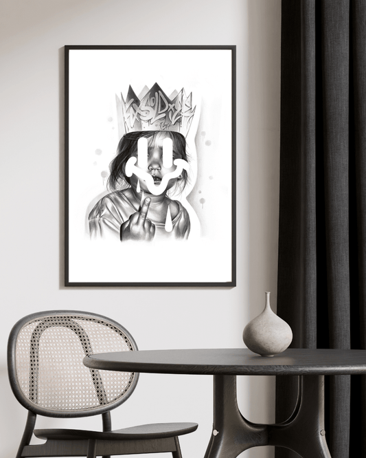 Bilde av FAXSOLDIER - «Kid Community: Crowned too Early » laget av FAXSOLDIER, popart kunst fra Galleri2b