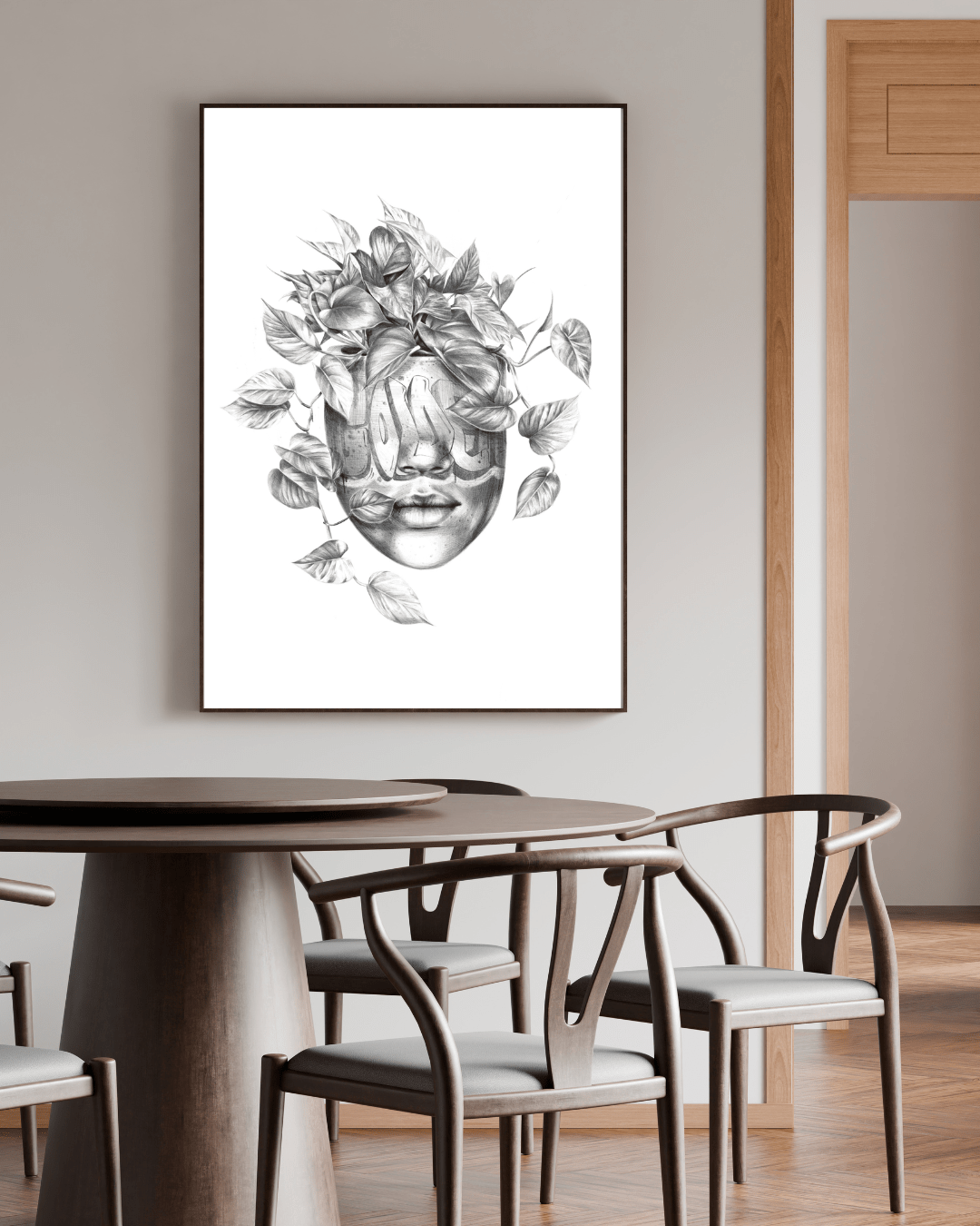 Bilde av FAXSOLDIER - "WHERE ROOTS BECOME THOUGHTS" laget av FAXSOLDIER, popart kunst fra Galleri2b