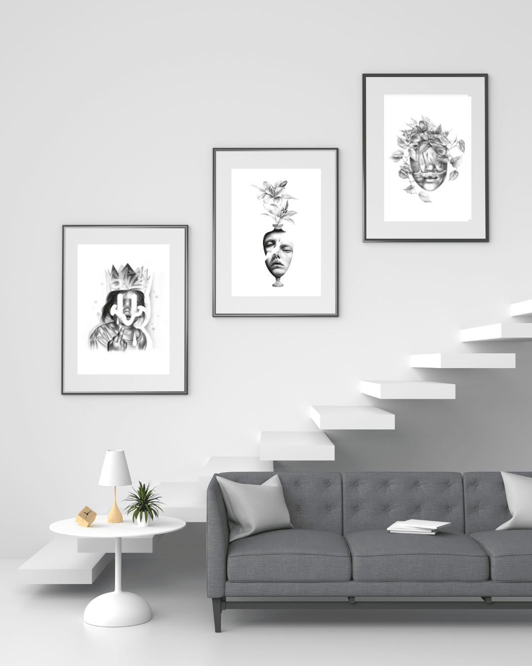 Bilde av FAXSOLDIER - "WHERE ROOTS BECOME THOUGHTS" laget av FAXSOLDIER, popart kunst fra Galleri2b