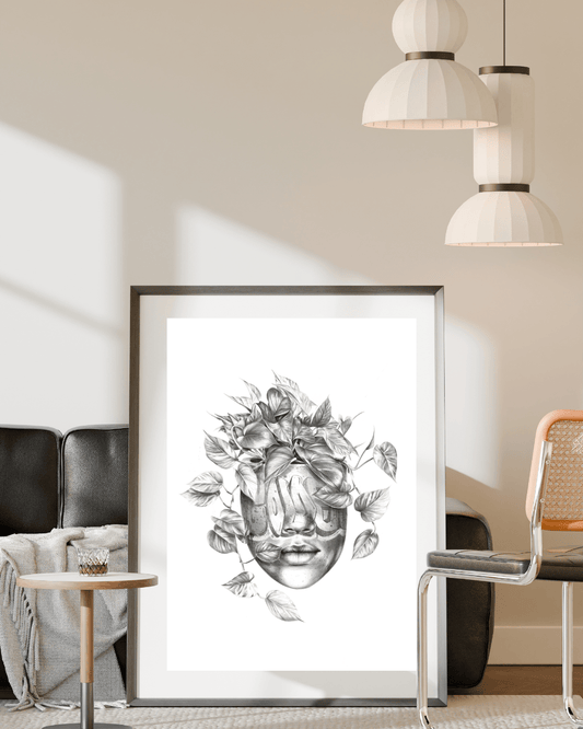 Bilde av FAXSOLDIER - "WHERE ROOTS BECOME THOUGHTS" laget av FAXSOLDIER, popart kunst fra Galleri2b