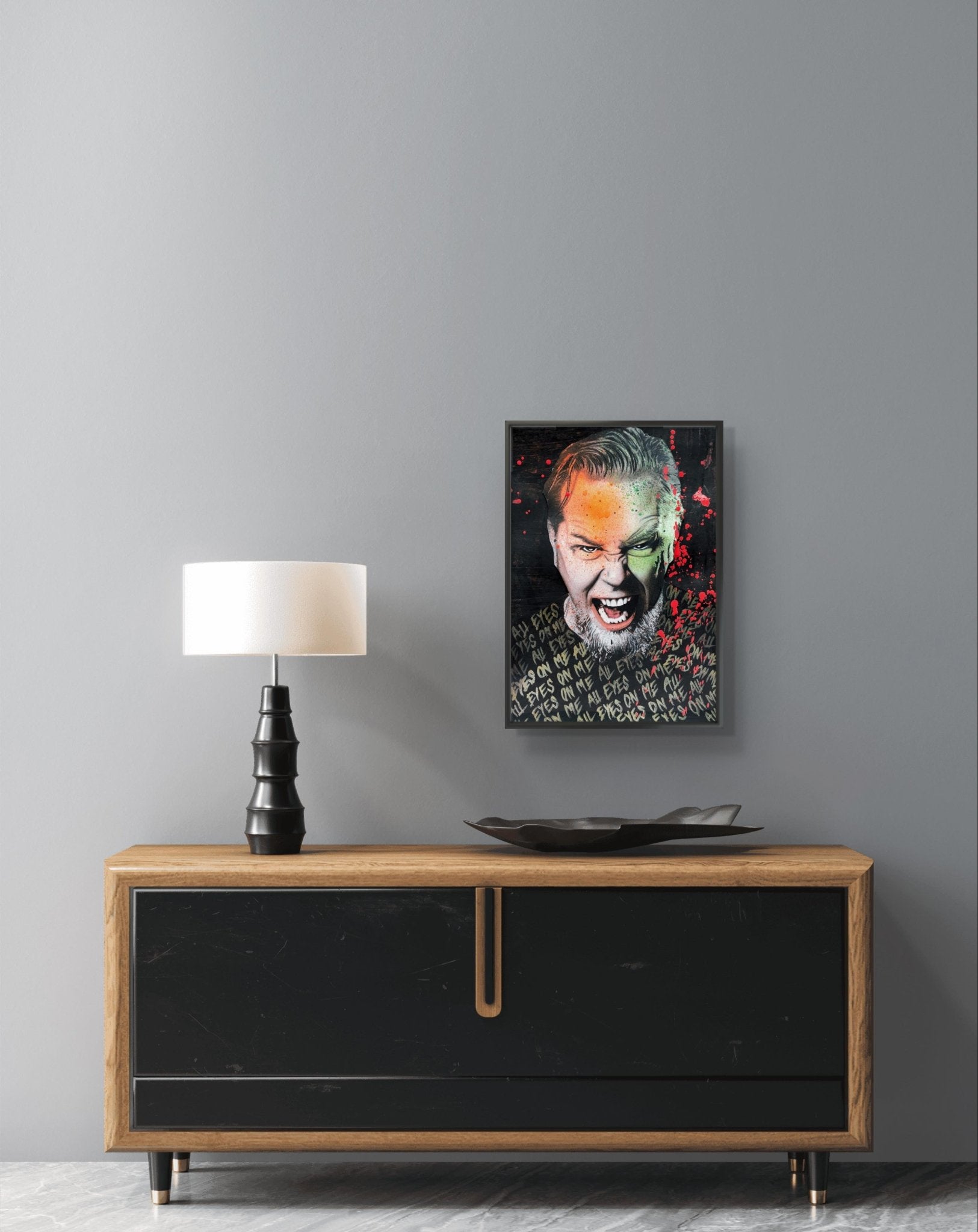 Bilde av Fru Bugge "All eyes on me "James Hetfield" laget av Fru Bugge, popart kunst fra Galleri2b
