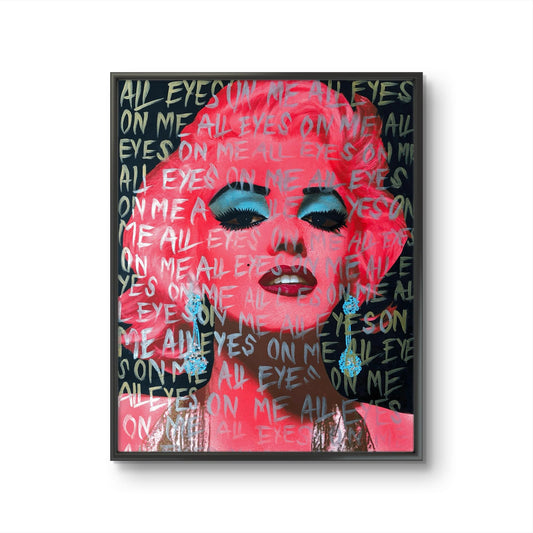 Bilde av Fru Bugge "All eyes on me " Marilyn laget av Fru Bugge, popart kunst fra Galleri2b