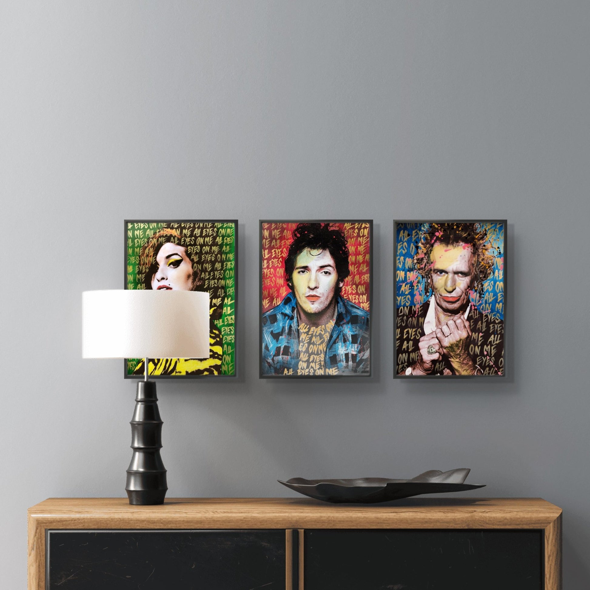 Bilde av Fru Bugge "Bruce Springsteen" laget av Fru Bugge, popart kunst fra Galleri2b