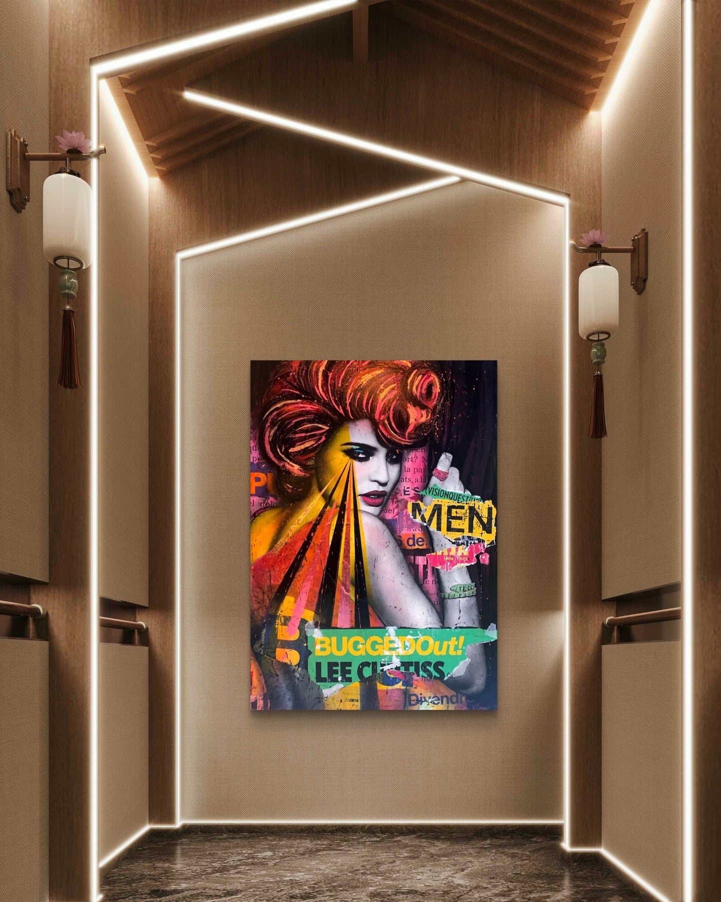 Bilde av Fru Bugge "Bugged Out" laget av Fru Bugge, popart kunst fra Galleri2b