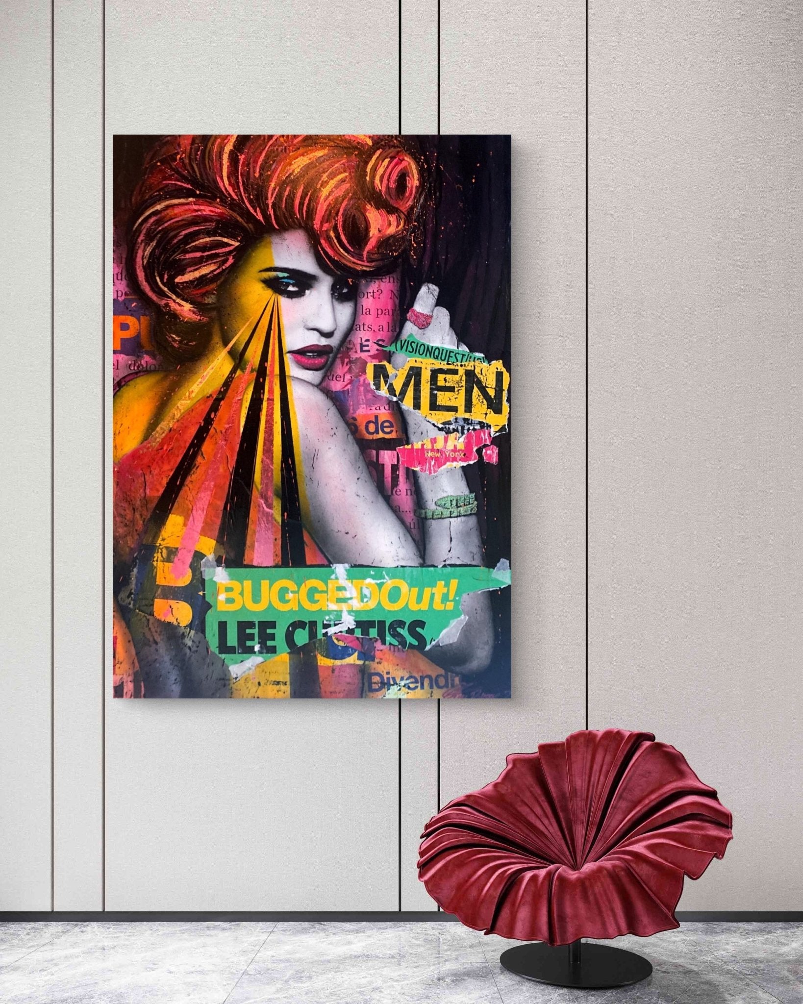 Bilde av Fru Bugge "Bugged Out" laget av Fru Bugge, popart kunst fra Galleri2b