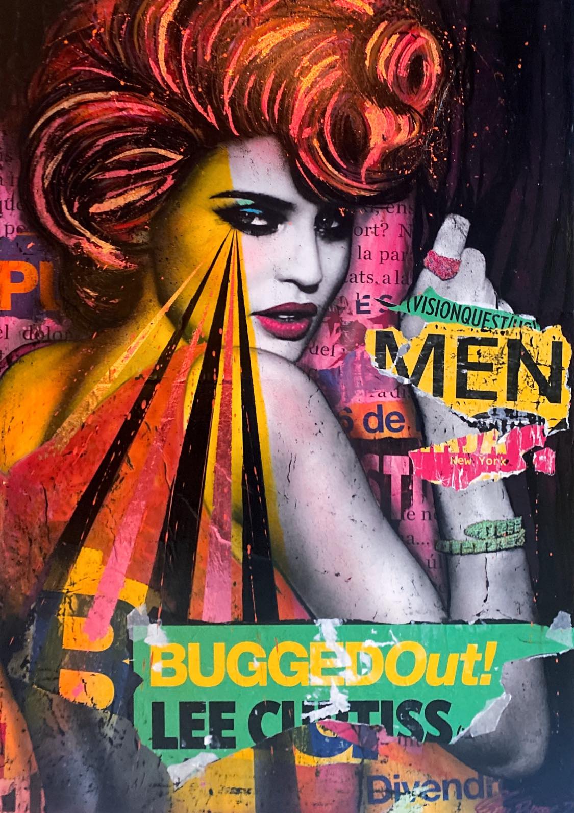 Bilde av Fru Bugge "Bugged Out" laget av Fru Bugge, popart kunst fra Galleri2b