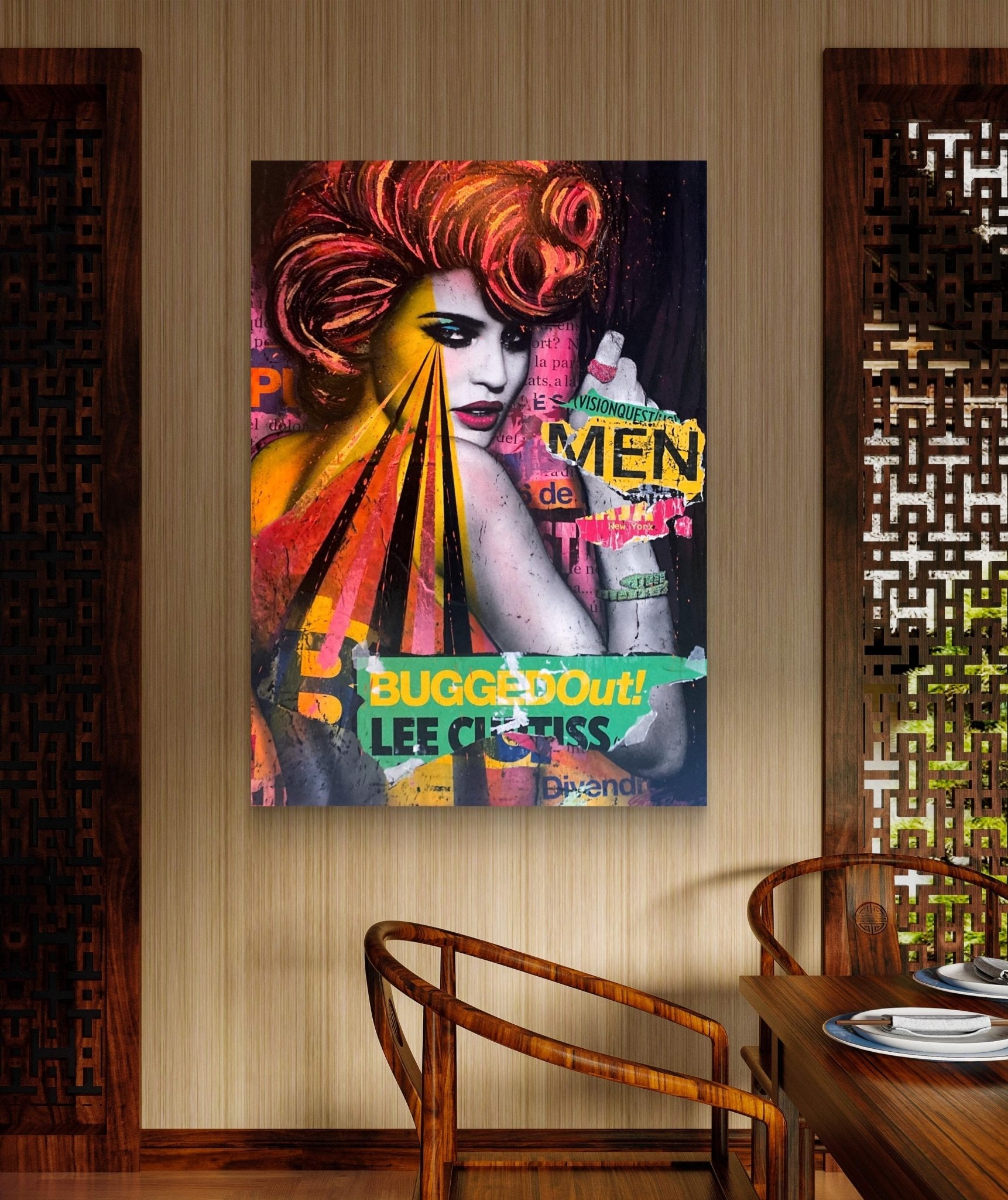 Bilde av Fru Bugge "Bugged Out" laget av Fru Bugge, popart kunst fra Galleri2b