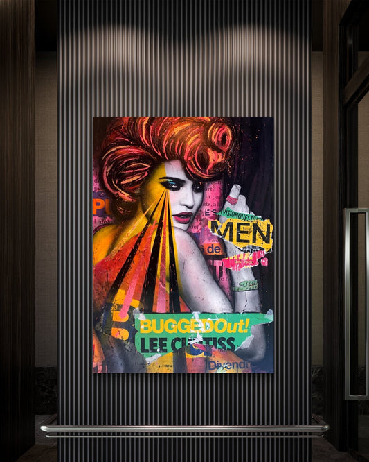 Bilde av Fru Bugge "Bugged Out" laget av Fru Bugge, popart kunst fra Galleri2b