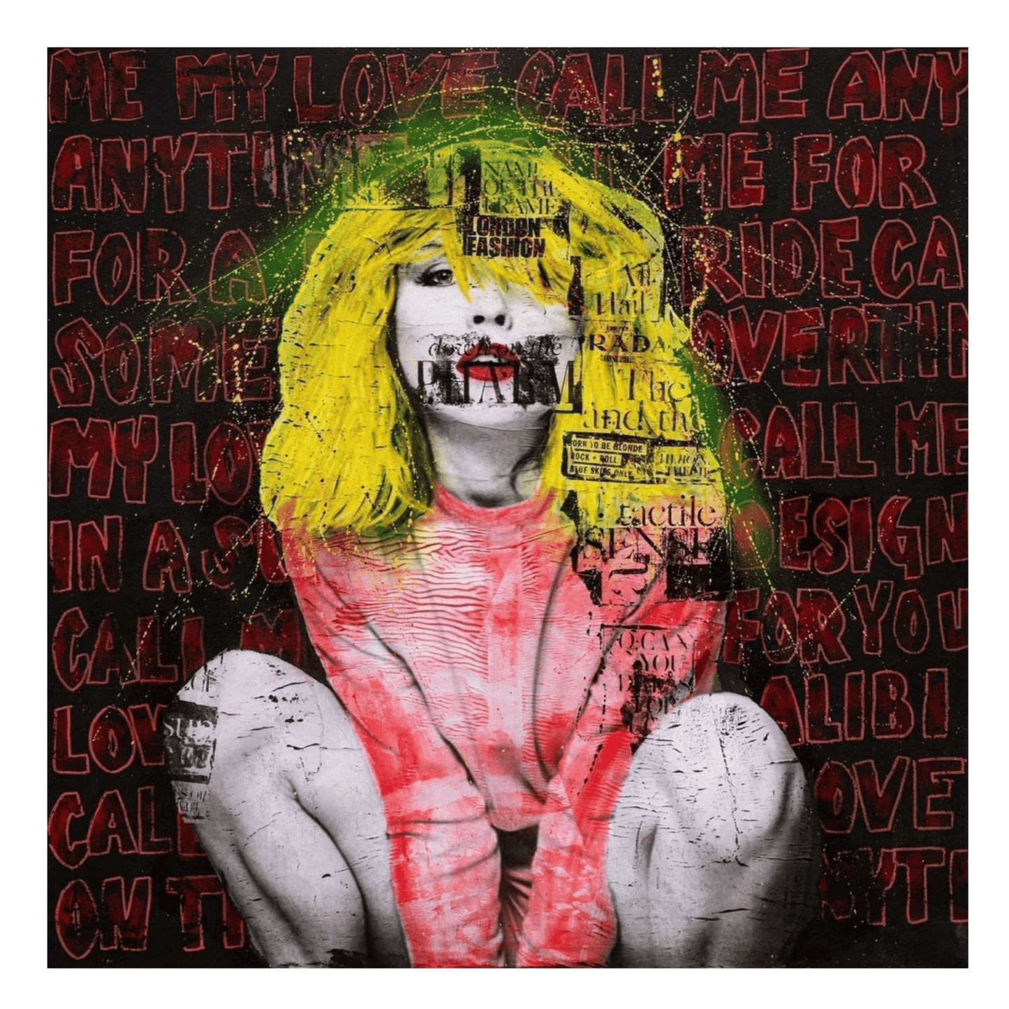 Bilde av Fru Bugge "Call me" Debbie Harry laget av Fru Bugge, popart kunst fra Galleri2b