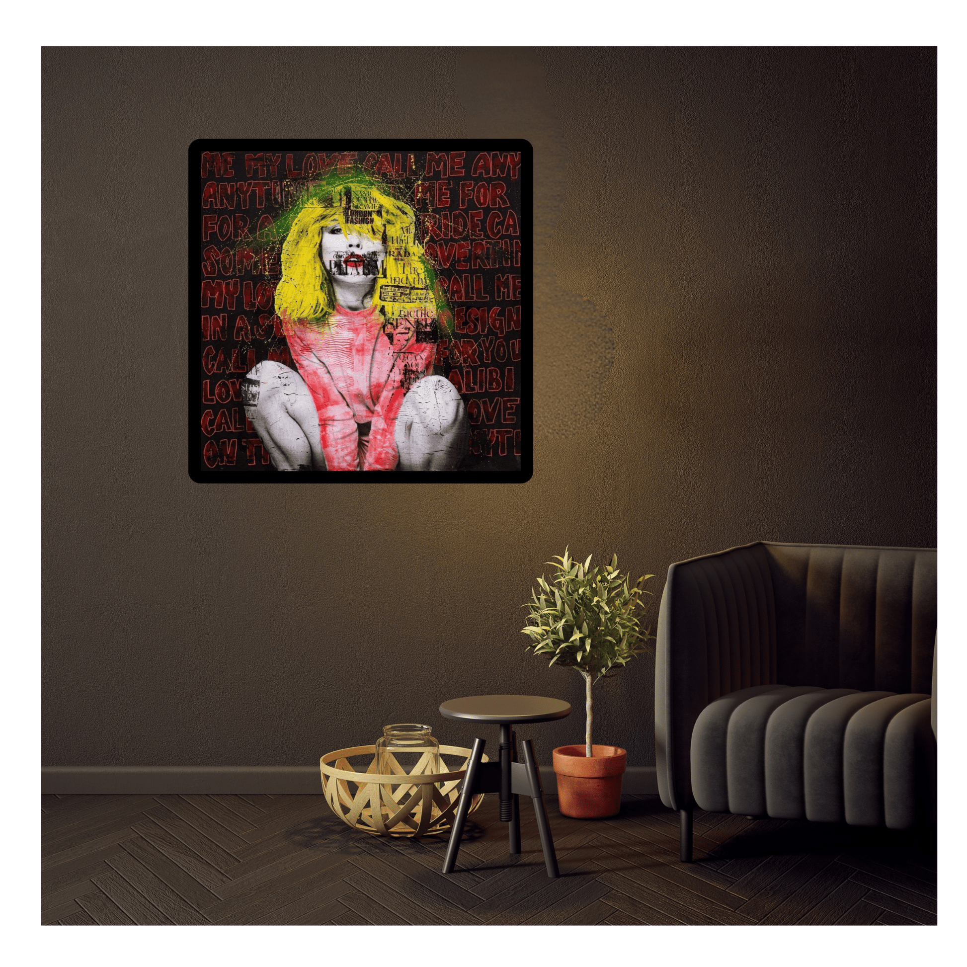 Bilde av Fru Bugge "Call me" Debbie Harry laget av Fru Bugge, popart kunst fra Galleri2b