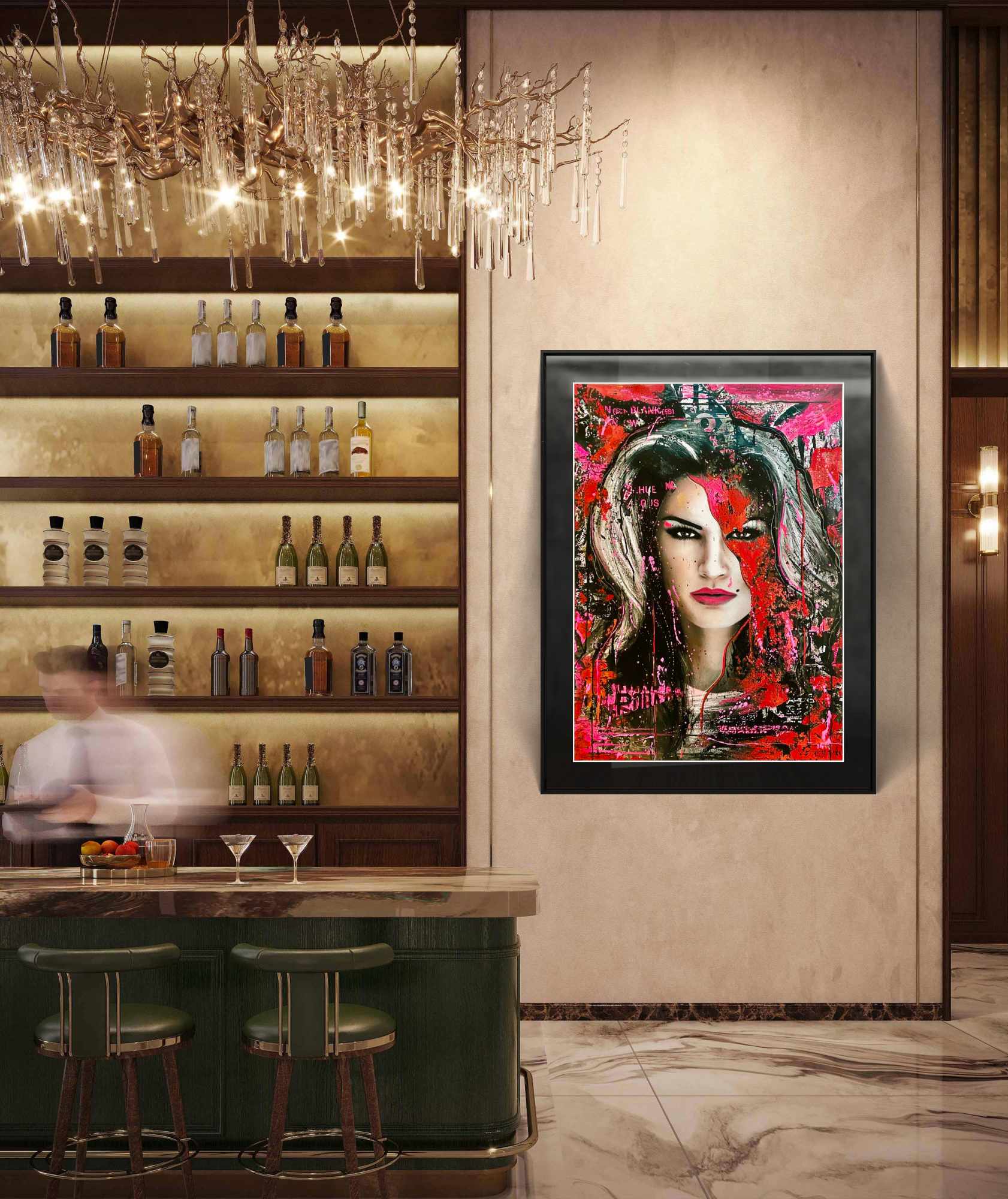 Bilde av Fru Bugge "Cindy" - NYTT TRYKK 💋 laget av Fru Bugge, popart kunst fra Galleri2b