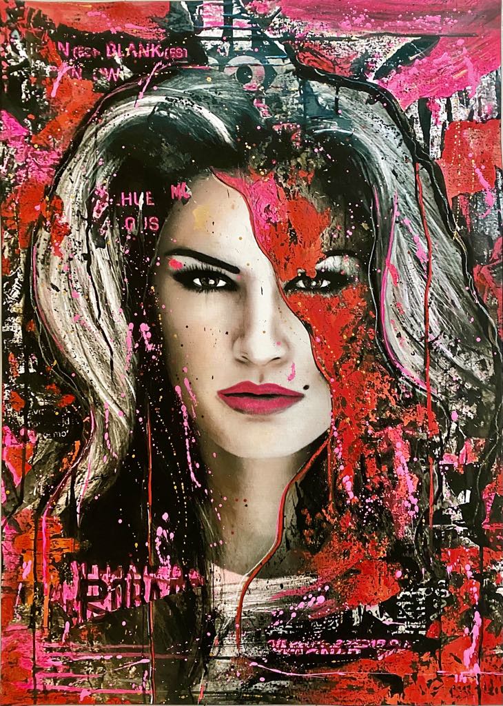 Bilde av Fru Bugge "Cindy" - NYTT TRYKK 💋 laget av Fru Bugge, popart kunst fra Galleri2b