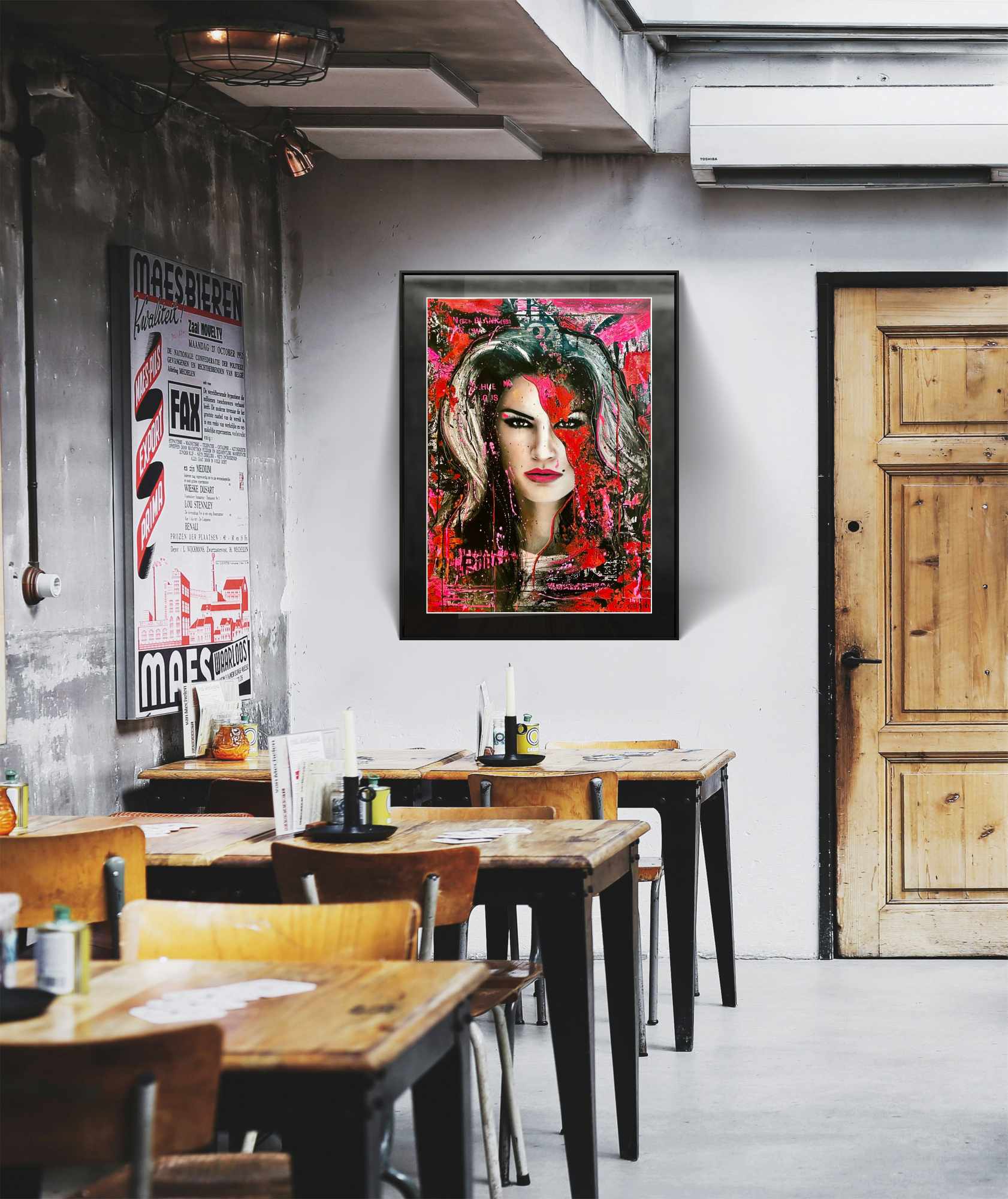 Bilde av Fru Bugge "Cindy" - NYTT TRYKK 💋 laget av Fru Bugge, popart kunst fra Galleri2b