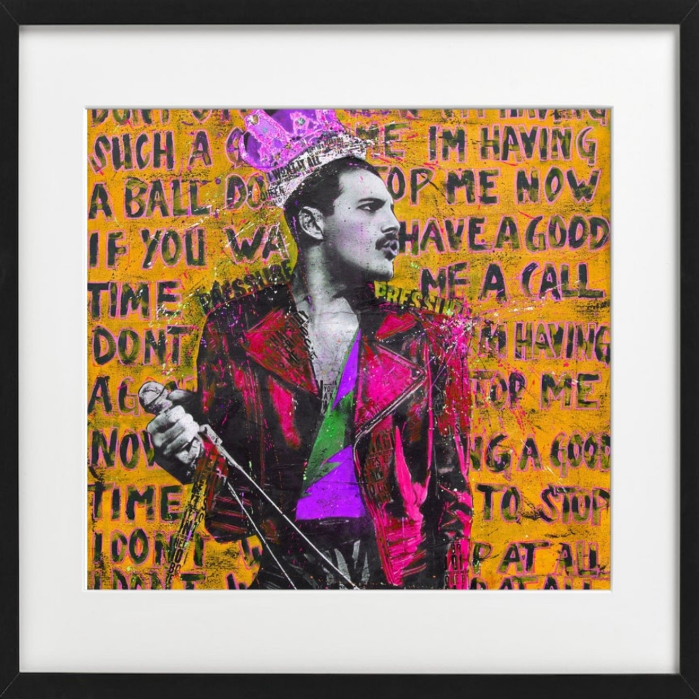 Bilde av Fru Bugge "DON´T STOP ME NOW 3" laget av Fru Bugge, popart kunst fra Galleri2b