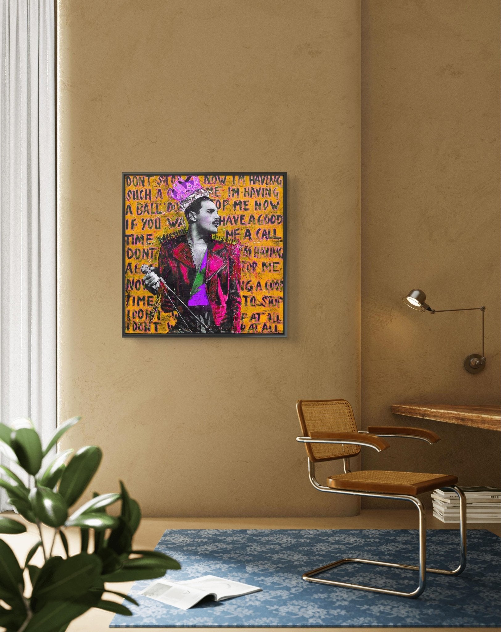 Bilde av Fru Bugge "DON´T STOP ME NOW 3" laget av Fru Bugge, popart kunst fra Galleri2b