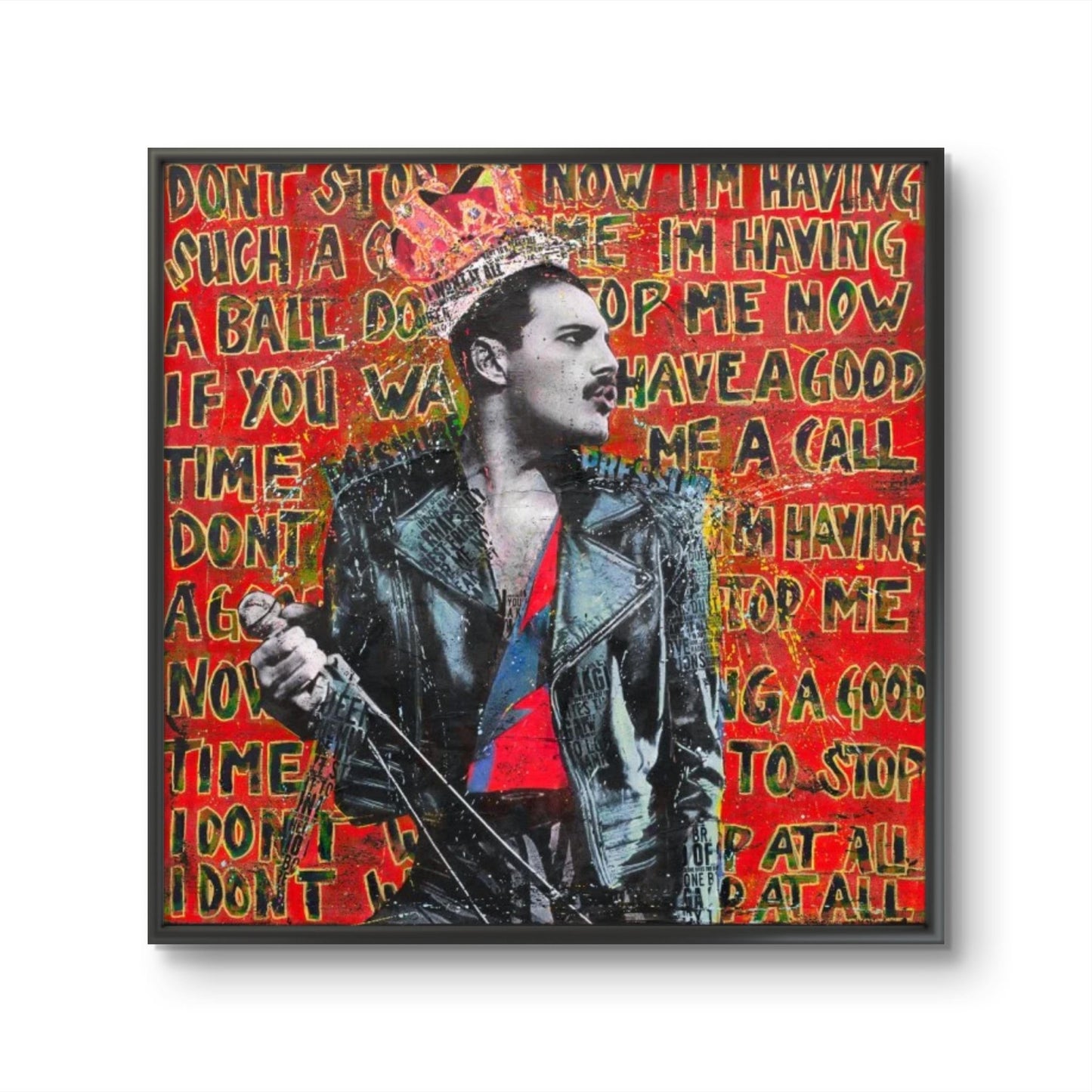 Bilde av Fru Bugge "DON´T STOP ME NOW II" laget av Fru Bugge, popart kunst fra Galleri2b